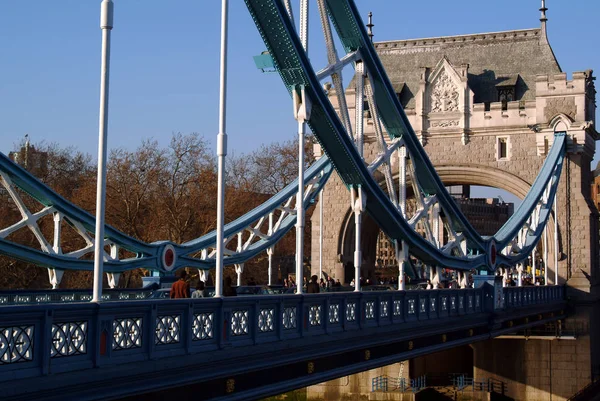 Ηνωμένο Βασίλειο Αγγλία Λονδίνο Τάμεσης Πύργος Γέφυρας — Φωτογραφία Αρχείου