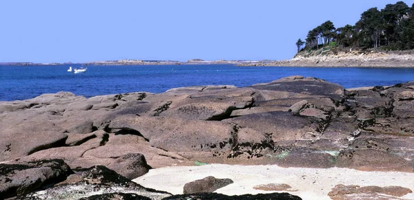 França Brittany Cotes Granit Rose Trebeurden — Fotografia de Stock