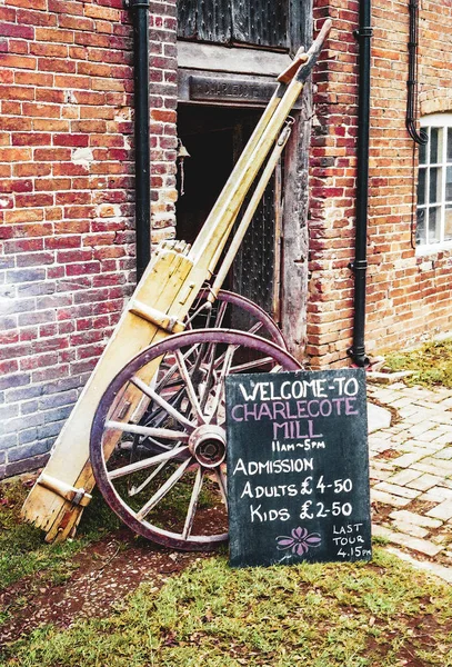 Charlecote Mill Старинное Водяное Колесо Работающее Милле Уорикшир Английский Мидлендс — стоковое фото