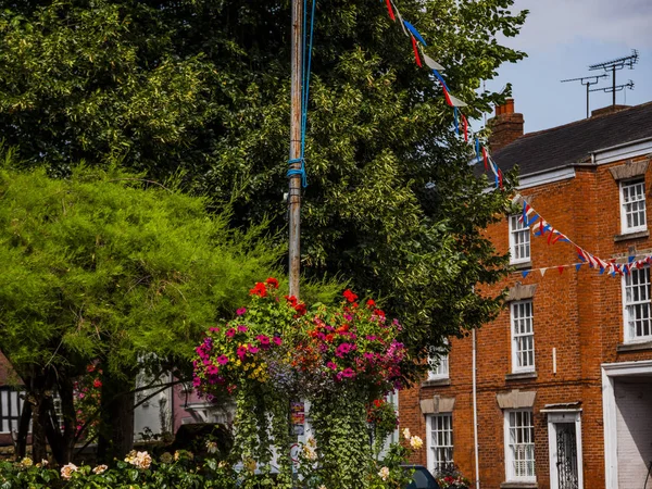 Cidade Velha Mercado Roman Histórico Alcester Warwickshire England — Fotografia de Stock