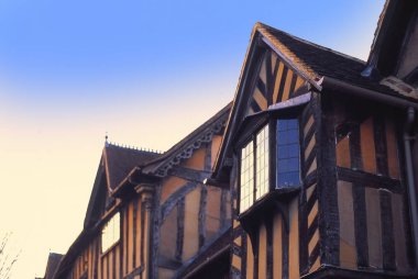 Warwick İngiliz Midlands Warwickshire ilçesinin ilçe kasabası. İngiltere İngiltere. Leica Kamera ile filme çekildi. Şehir turistler ile popüler.