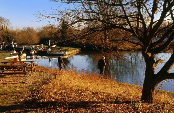 Hatton Locks Grand Union Canal Inland Waterway Warwick Warwickshire Inglaterra — Fotografia de Stock