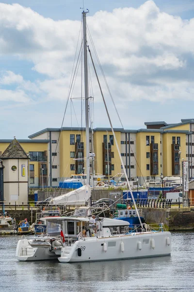 Wales Glamorgan Marina Port Harbour Dock Docks Swansea Boats Wales – stockfoto
