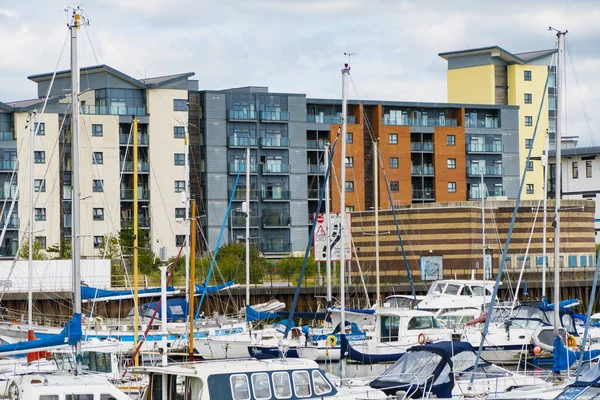 Wales Glamorgan Marina Port Harbour Dock Docks Swansea Boot Boten — Stockfoto