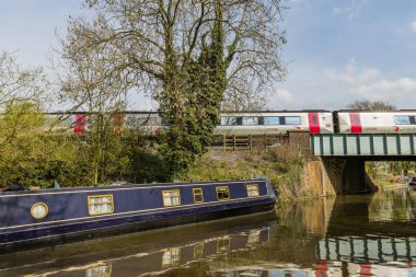 Stratford kingswood Kavşağı ve Grand Union Canal.Warwickshire. İngiliz Midlands, Warwickshire, England.Uk