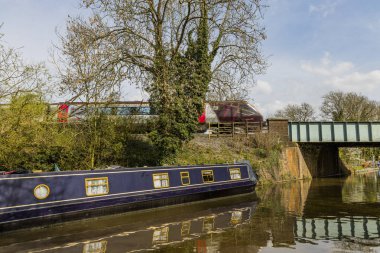 Stratford kingswood Kavşağı ve Grand Union Canal.Warwickshire. İngiliz Midlands, Warwickshire, England.Uk