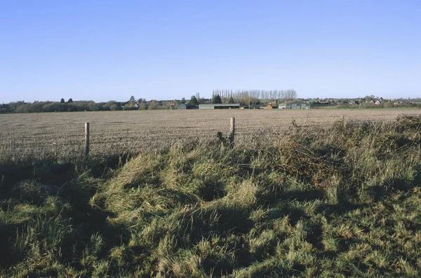 Pole agriculrural krajobraz Uk — Zdjęcie stockowe