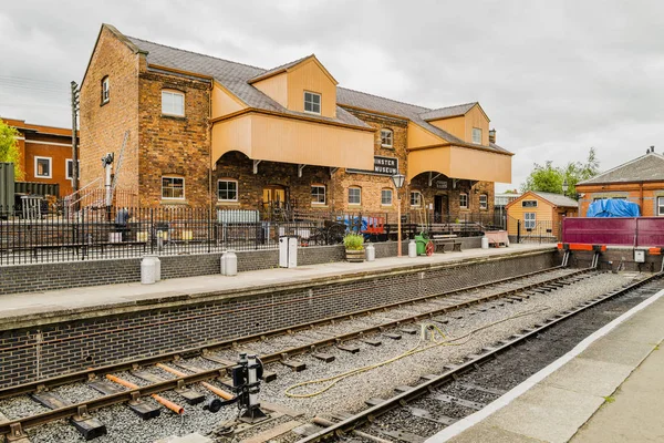 Severn Valley Heritage Ångjärnväg Kiddermenister Station Worcestershire England Storbritannien — Stockfoto