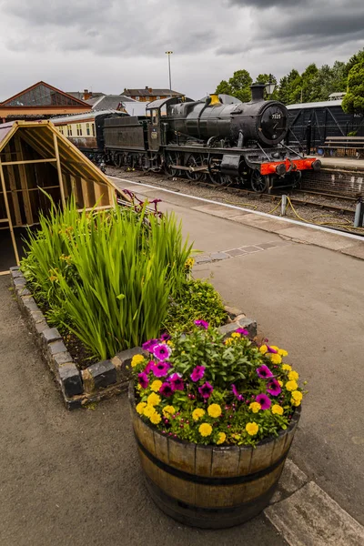 Die Dampfeisenbahn Ist Ein Historisches Kulturerbe Kiddermenister Station Worcestershire England — Stockfoto