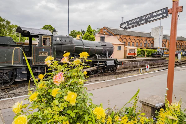 Parní Železnice Severn Valley Heritage Kiddermenister Station Worcestershire Anglie Velká — Stock fotografie