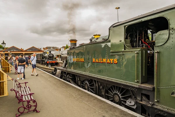 Die Dampfeisenbahn Ist Ein Historisches Kulturerbe Kiddermenister Station Worcestershire England — Stockfoto