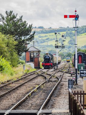 Gloucestershire ve Warwickshire mirası buharlı demiryolu. Toddington Buhar merkezi ve İstasyonu.