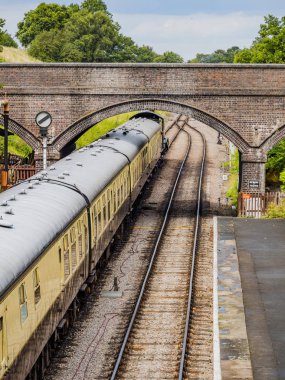 Gloucestershire ve Warwickshire mirası buharlı demiryolu. Toddington Buhar merkezi ve İstasyonu.