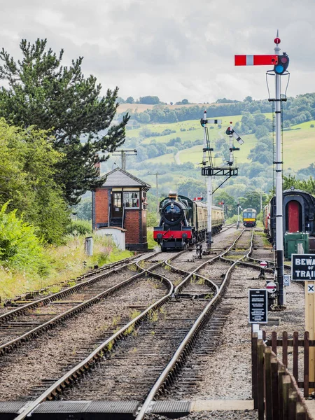 Gloucestershire Warwickshire Patrimonio Ferroviario Vapore Centro Stazione Vapore Toddington — Foto Stock