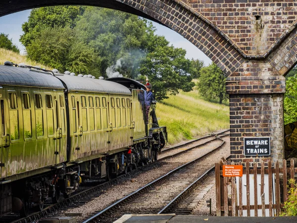Gloucestershire Warwickshire Patrimonio Ferrocarril Vapor Centro Estación Vapor Toddington — Foto de Stock