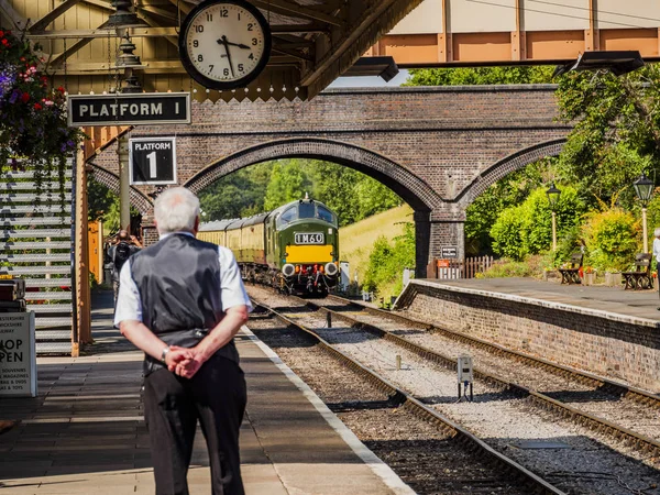 Gloucestershire Warwickshire Patrimonio Ferrocarril Vapor Centro Estación Vapor Toddington — Foto de Stock