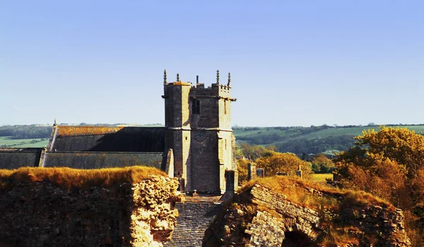 Ruïnes Van Het Kasteel Van Corfe Dorset Engeland — Stockfoto