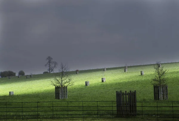 Landwirtschaftliche Landschaft Und Ackerland Warwickshire England — Stockfoto