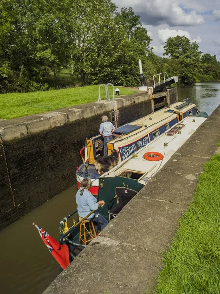 Hatton Låser Grand Union Canal Warwickshire England Storbritannien — Stockfoto