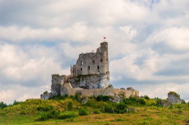 görünümü güzel yıkık kalede Mirow, Polonya