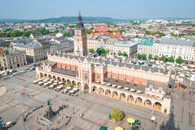 Tarihi merkezi, Krakow Polonya, Alışveriş Merkezi, kule Hall üst görünümden shot görünümü'nde