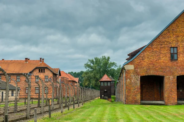 Auschwitz Polen August 2017 Das Gelände Des Konzentrationslagers Auschwitz Umgeben — Stockfoto