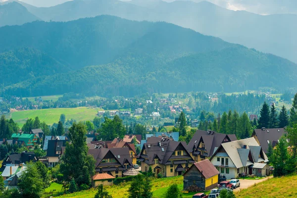 modern villas in the valley of the mountain in Poland, Zakopane