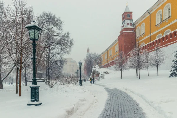 Міський Пейзаж Взимку Архітектури Кремль Москва — стокове фото