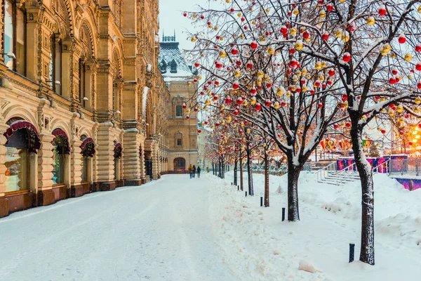 美丽的城市 装饰过年 莫斯科是俄罗斯的首都 — 图库照片