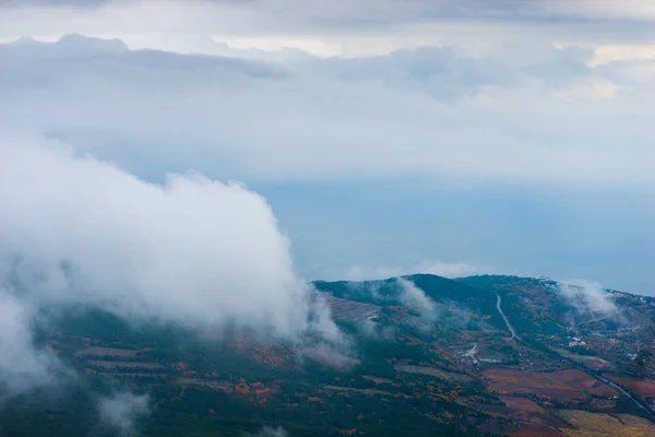 Valley Sea Clouds View Height — Stock Photo, Image