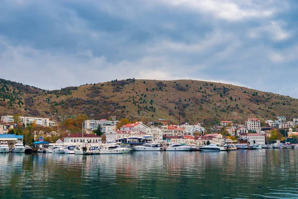 Pequeños Yates Puerto Balaklava Crimea — Foto de Stock