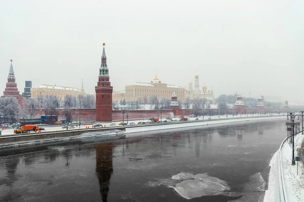 Wahrzeichen Von Moskau Kreml Stadtbild Mit Blick Auf Den Fluss — Stockfoto