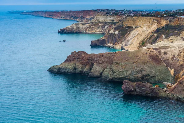 Picturesque Rocky Coast Sea Coast Crimean Peninsula Russia — Stock Photo, Image