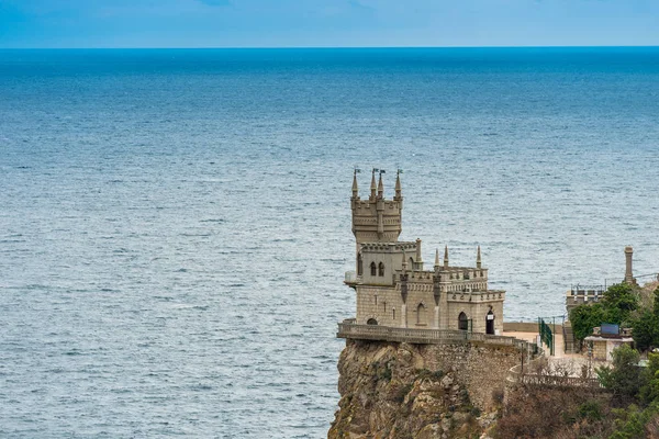 Swallow Nest Edge Cliff Background Sea View Landmark Crimea — Stock Photo, Image