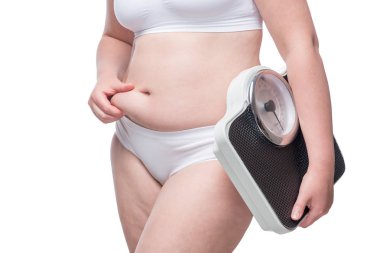 iç çamaşırı ağırlıkları ile şişman kadın kilo vermeye karar verir, conc