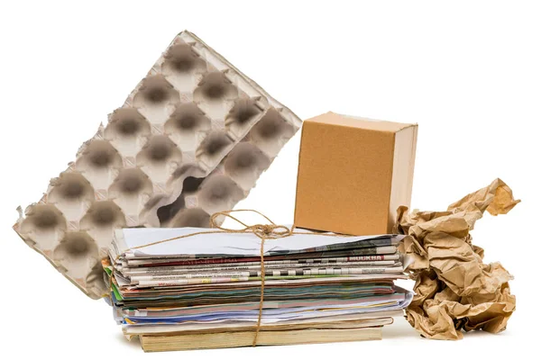 Concept Ecologie Papierafval Voor Recycling — Stockfoto