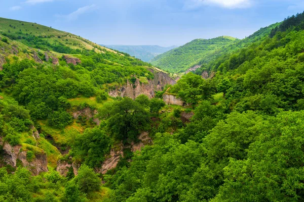 Montagne Dell Armenia Paesaggi Della Città Khndzoresk Una Giornata Estiva — Foto Stock