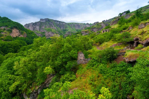 Armenia Punto Riferimento Vecchia Città Grotta Nelle Montagne Khndzoresk — Foto Stock