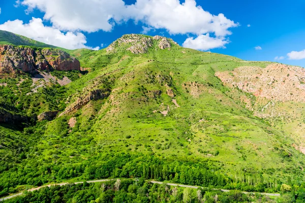 Montagne Pittoresche Piedi Del Monastero Noravank Armenia Vista Aerea — Foto Stock