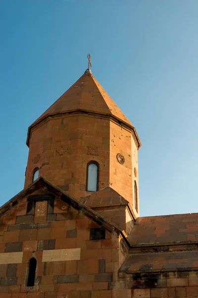 Khor Virap Klášter Věž Close Orientační Bod Arménie Ararat — Stock fotografie