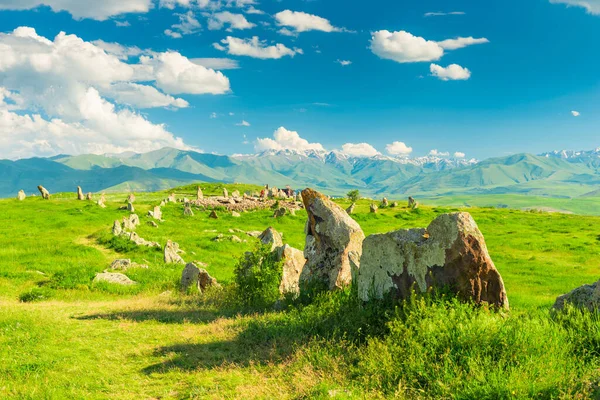 Kövek Örmény Stonehenge Zorats Karer Karahunj Szokatlan Természeti Attrakció — Stock Fotó