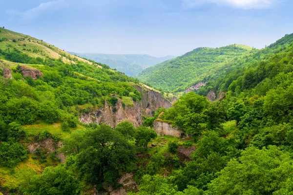 Montagne Pittoresche Dell Armenia Bellissimi Paesaggi Della Città Khndzoresk Una — Foto Stock