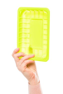 Beyaz arkaplanda turuncu renkli açık şemsiye kamışı