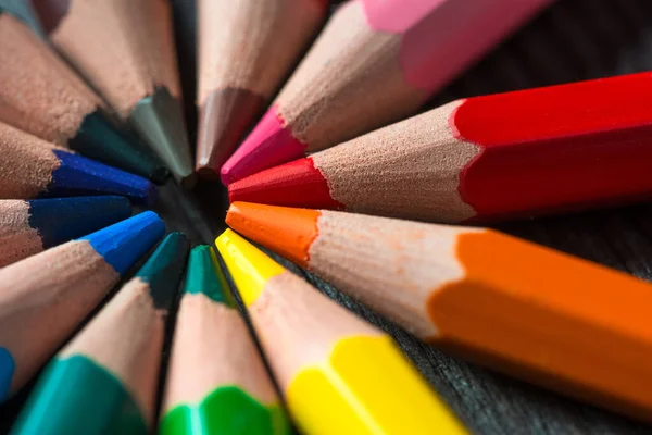 Color Pencils Circle Color Photo Concept — Stock Photo, Image