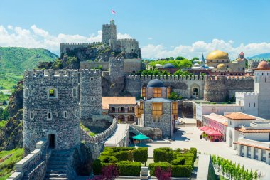 Akhaltsikhe, Gürcistan - 13 Haziran 2018: Gürcistan 'daki Rabat Kalesine Bakış