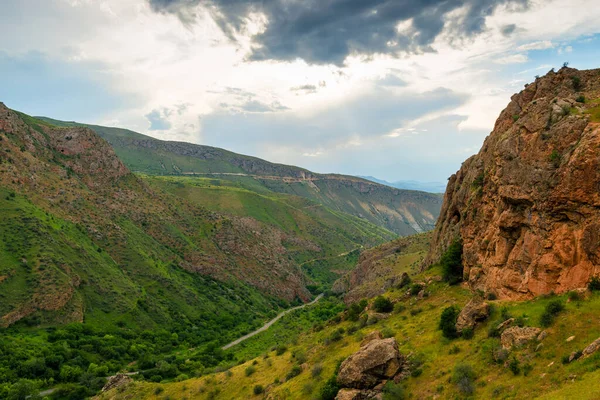 Vista Panoramica Sulla Valle Piedi Del Monastero Noravank Armenia — Foto Stock