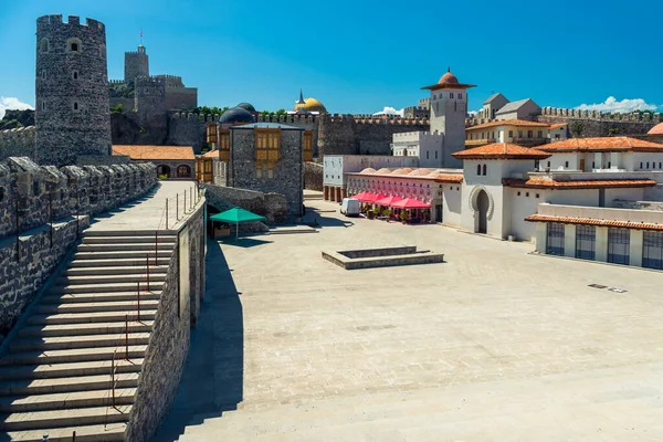 Akhaltsikhe Deki Rabat Ortaçağ Şatosu Güneşli Bir Günde Ünlü Gürcü Stok Resim