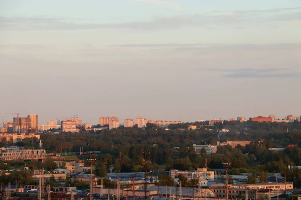 Yaroslavl Uitzicht Stad Het Licht Van Ondergaande Zon — Stockfoto