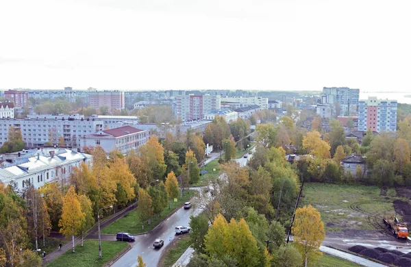 Arkhangelsk Vista Desde Arriba Día Soleado Otoño Octubre Oro Los —  Fotos de Stock