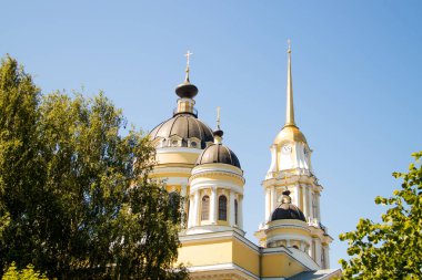 Rybinsk. Yaroslavl bölgesi. Spaso-Preobrazhensky Katedrali. 19. 